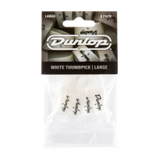 Dunlop White Large Thumbpicks Pack of 4
