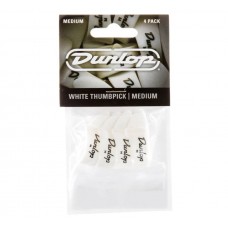 Dunlop White Medium Thumbpicks Pack of 4