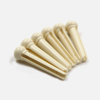 Fat Boy 6-Piece Bridge Pins Ivory with Shell Dot
